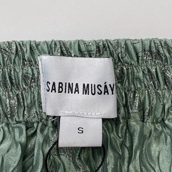 Sabina Musayev Women’s Robins Wide-Leg Pants – Smoked Sage Green/Silver – Size S - Picture 7 of 9